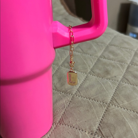Gold Tumbler Charm Letter L - Picture 1 of 4